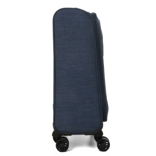 Чемодан Малый (S) тканевый Ручная кладь Airtex Worldline Tirana 608 на 4 колесах 55x35x20см 30л Синий
