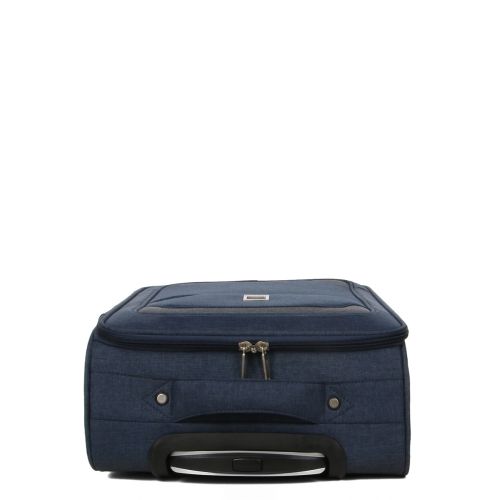 Чемодан Малый (S) тканевый Ручная кладь Airtex Worldline Tirana 608 на 4 колесах 55x35x20см 30л Синий