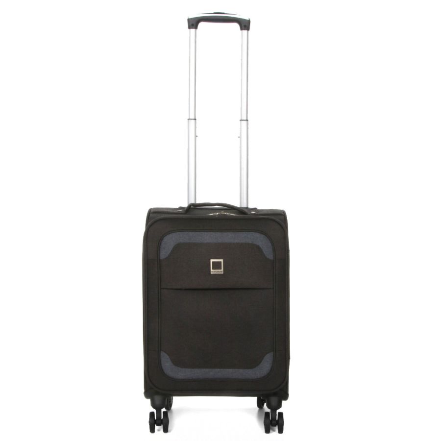 Чемодан Малый (S) тканевый Ручная кладь Airtex Worldline Tirana 608 на 4 колесах 55x35x20см 30л Серый