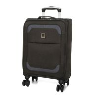 Чемодан Малый (S) тканевый Ручная кладь Airteх Worldline Tirana 608 на 4 колесах 55х35х20см 30л Серый