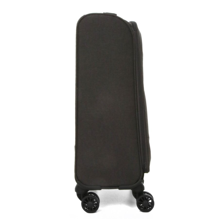 Чемодан Малый (S) тканевый Ручная кладь Airtex Worldline Tirana 608 на 4 колесах 55x35x20см 30л Серый