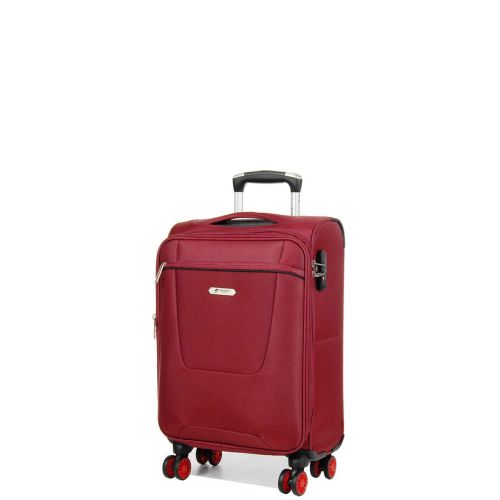 Чемодан Малый (S) тканевый на 4 колесах Airtex 825 27 л 55х35х20 см  Бордовый