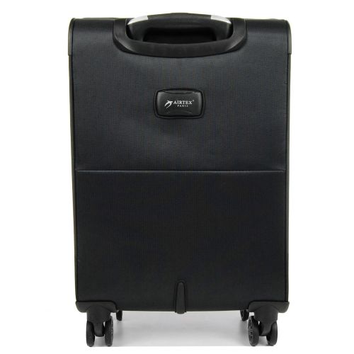 Чемодан Малый (S) Airtex 825 55х35х20 см 27 л тканевый 4 колеса Черный