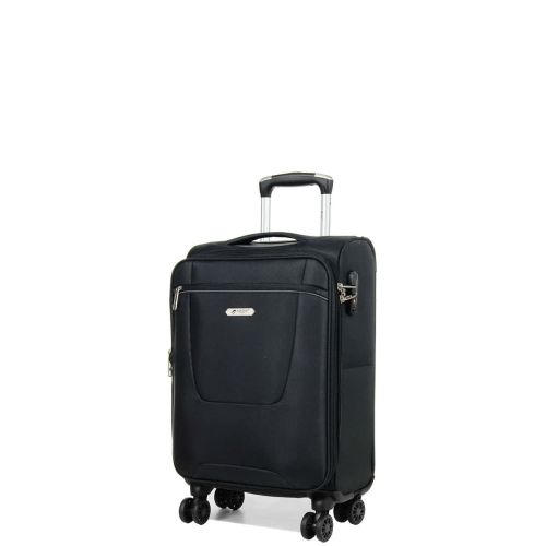 Чемодан Малый (S) Airtex 825 55х35х20 см 27 л тканевый 4 колеса Черный