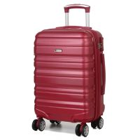 Чемодан дорожный малый (S) под ручную кладь Airteх 628 41 л 53х36х20 см Бордовый