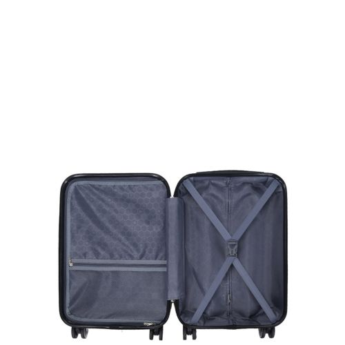 Чемодан поликарбонат Малый (S) под Ручную кладь Airtex 623 35л 55x35x20см Черный (Black)
