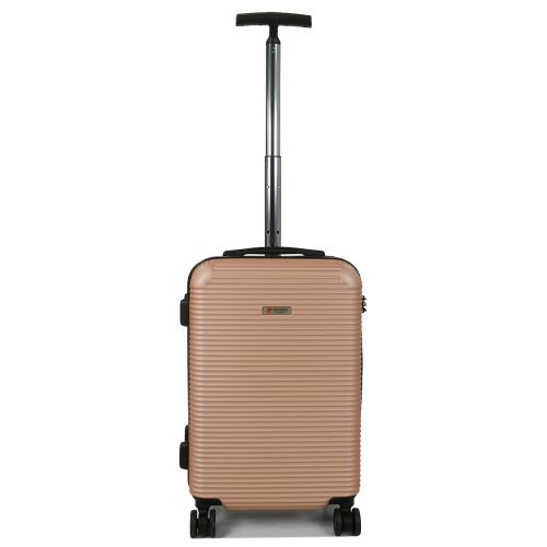 Чемодан дорожный Малый (S) под Ручную кладь Поликарбонат Airtex 968 29л 55x35x22см Шампань