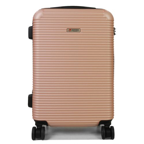 Чемодан дорожный Малый (S) под Ручную кладь Поликарбонат Airtex 968 29л 55x35x22см Шампань