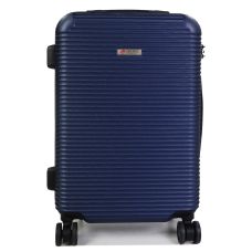 Чемодан дорожный малый (S) под ручную кладь поликарбонат Airteх 968 29л 55х35х22см Темно-синий (Dark blue)