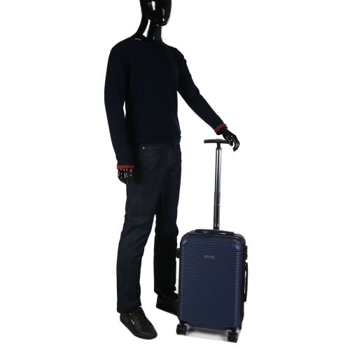Чемодан дорожный Малый (S) под Ручную кладь Поликарбонат Airtex 968 29л 55x35x22см Темно-синий (Dark blue)