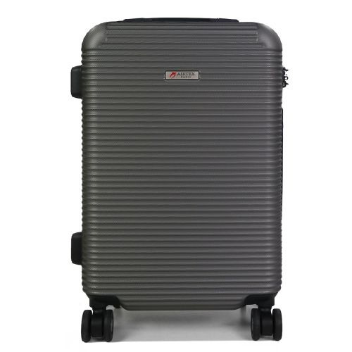 Чемодан дорожный Малый (S) под Ручную кладь Поликарбонат Airtex 968 29л 55x35x22см Темно-серый (Dark grey)