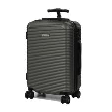 Чемодан дорожный малый (S) под ручную кладь поликарбонат Airteх 968 29л 55х35х22см Темно-серый (Dark grey)