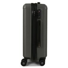 Чемодан дорожный малый (S) под ручную кладь поликарбонат Airteх 968 29л 55х35х22см Темно-серый (Dark grey)