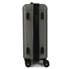 Чемодан дорожный малый (S) под ручную кладь поликарбонат Airteх 968 29л 55х35х22см Темно-серый (Dark grey)