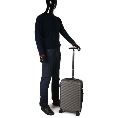 Чемодан дорожный Малый (S) под Ручную кладь Поликарбонат Airtex 968 29л 55x35x22см Темно-серый (Dark grey)