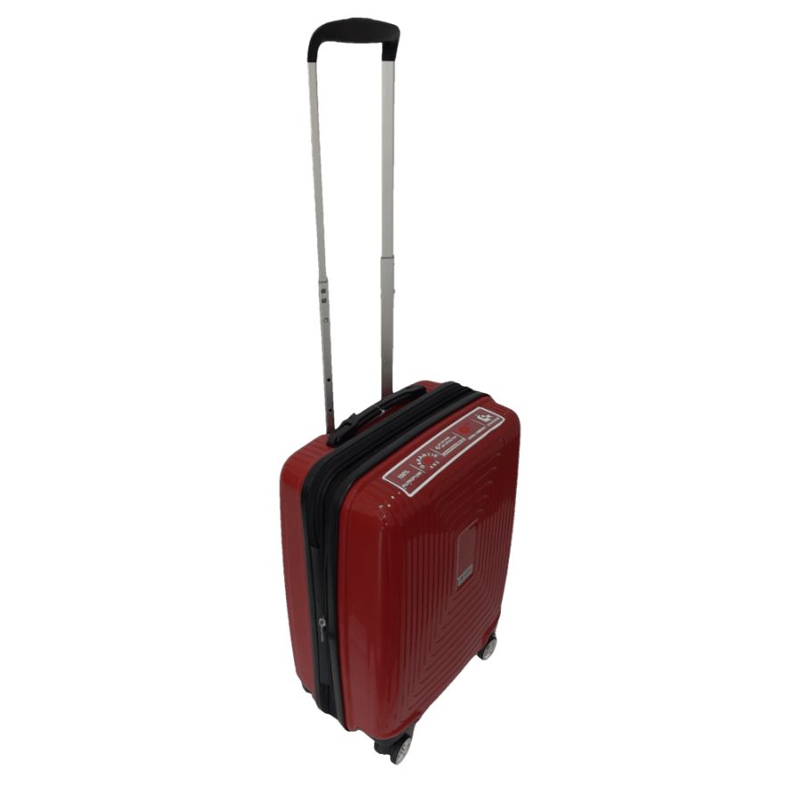 Чемодан дорожный Малый (S) под Ручную кладь Полипропилен Airtex 241 40л 55x39,5x22см Красный (Red)