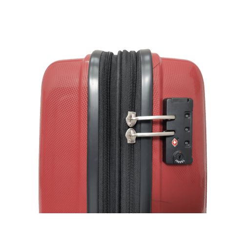Чемодан дорожный Малый (S) под Ручную кладь Полипропилен Airtex 241 40л 55x39,5x22см Красный (Red)