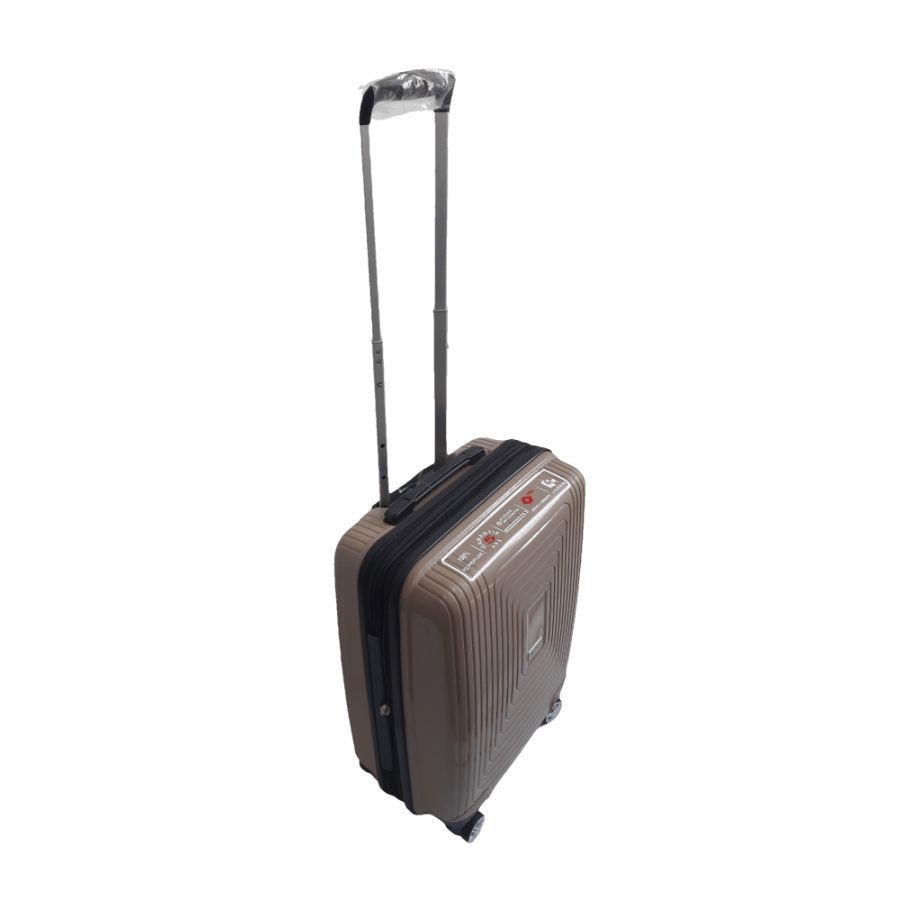 Чемодан дорожный Малый (S) под Ручную кладь Полипропилен Airtex 241 40л 55x39,5x22см Коричневый (Brown)
