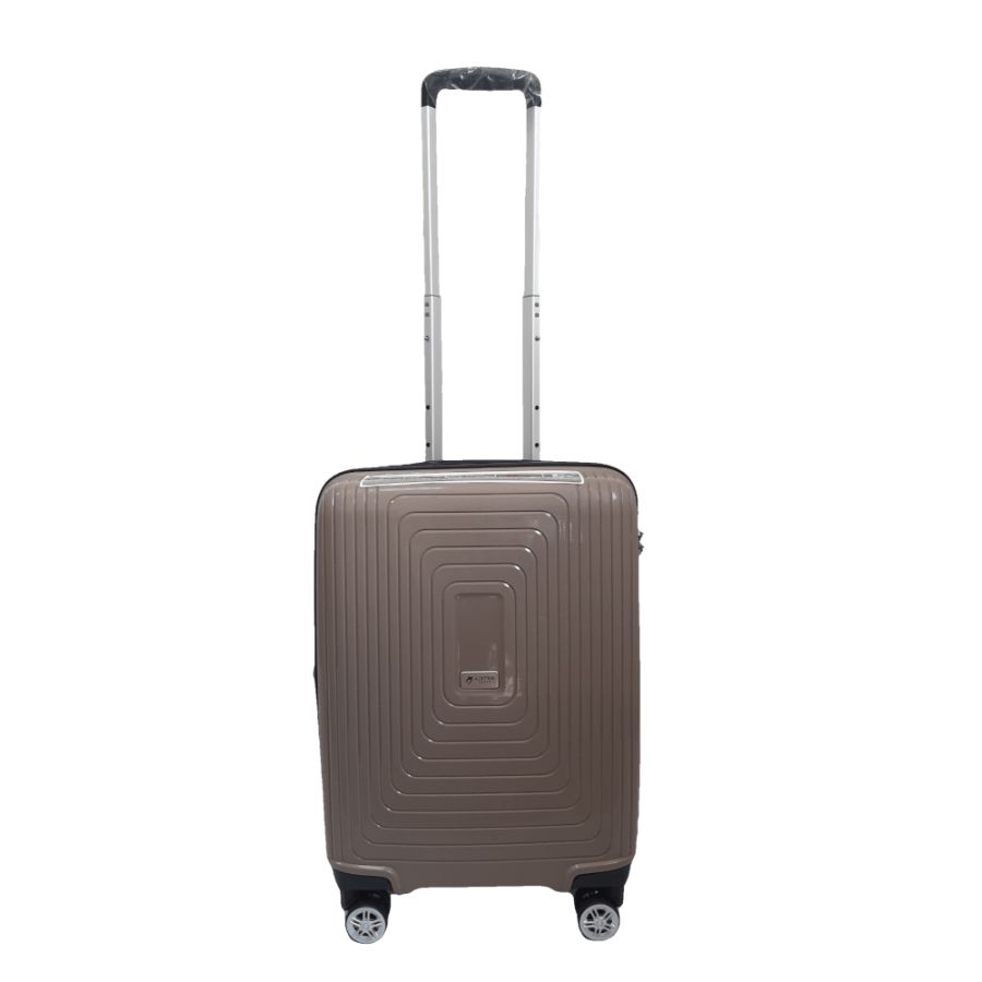 Чемодан дорожный Малый (S) под Ручную кладь Полипропилен Airtex 241 40л 55x39,5x22см Коричневый (Brown)