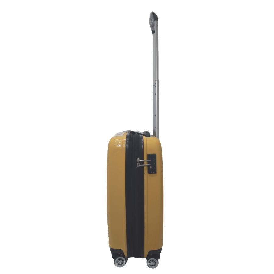 Чемодан дорожный Малый (S) под Ручную кладь Полипропилен Airtex 241 40л 55x39,5x22см Желтый (Yellow)
