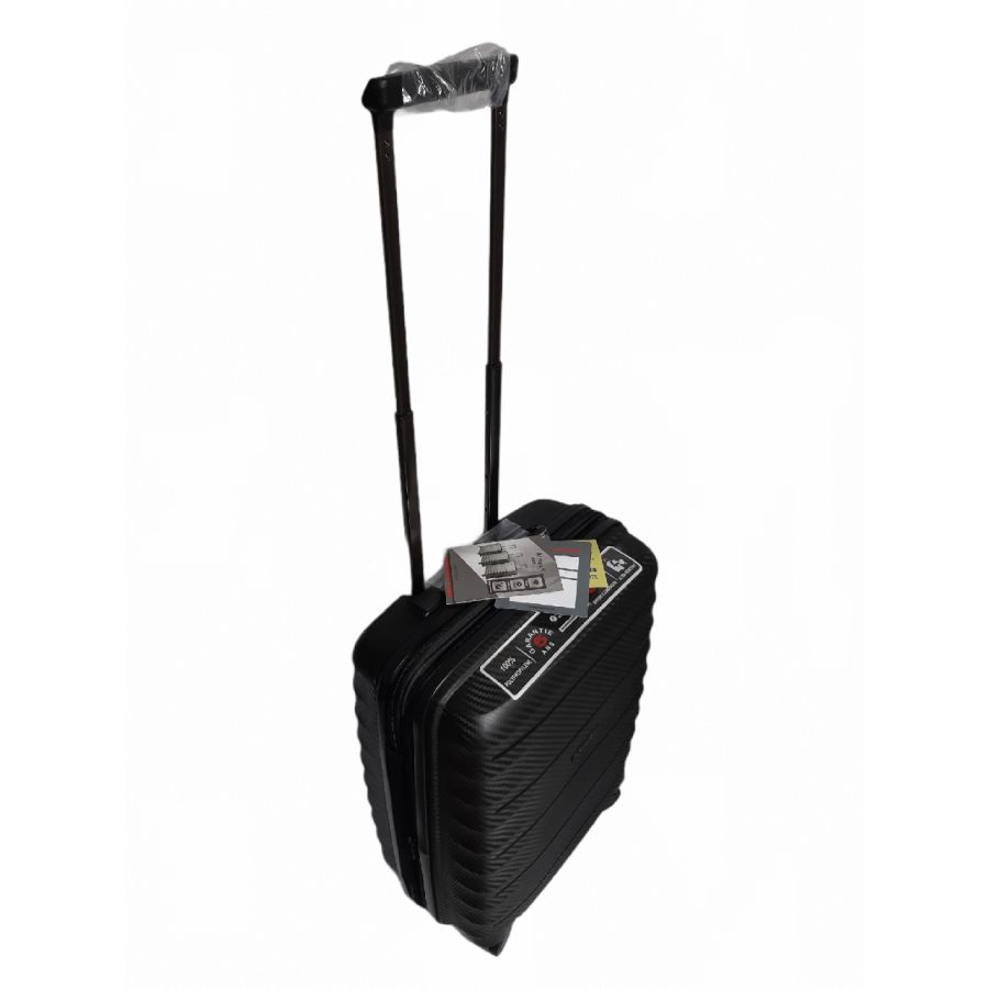 Чемодан дорожный Малый (S) под Ручную кладь Полипропилен Airtex 242 45л 55x39,5x22,5см Черный (Black)
