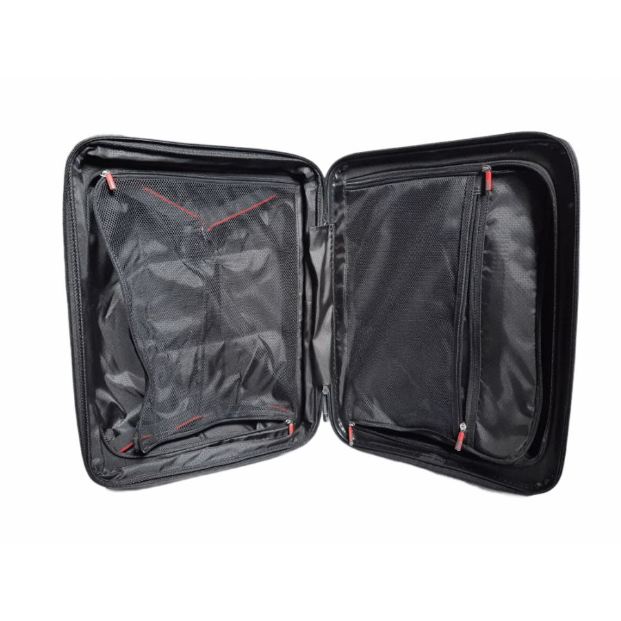 Чемодан дорожный Малый (S) под Ручную кладь Полипропилен Airtex 242 45л 55x39,5x22,5см Черный (Black)