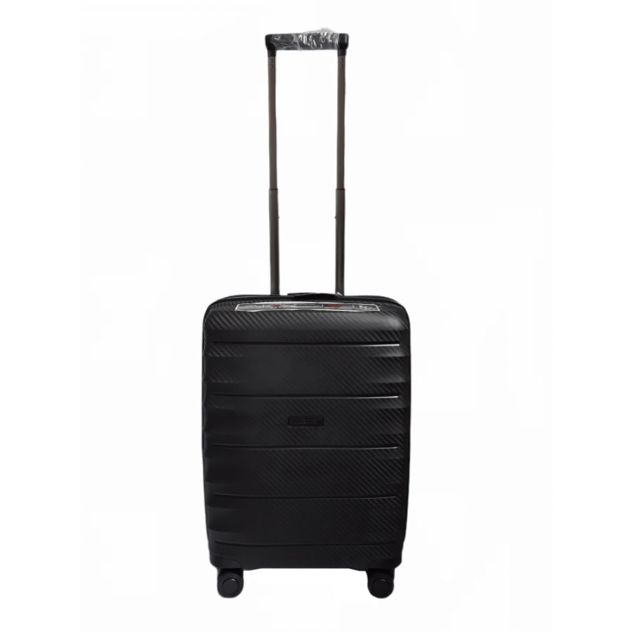Чемодан дорожный Малый (S) под Ручную кладь Полипропилен Airtex 242 45л 55x39,5x22,5см Черный (Black)