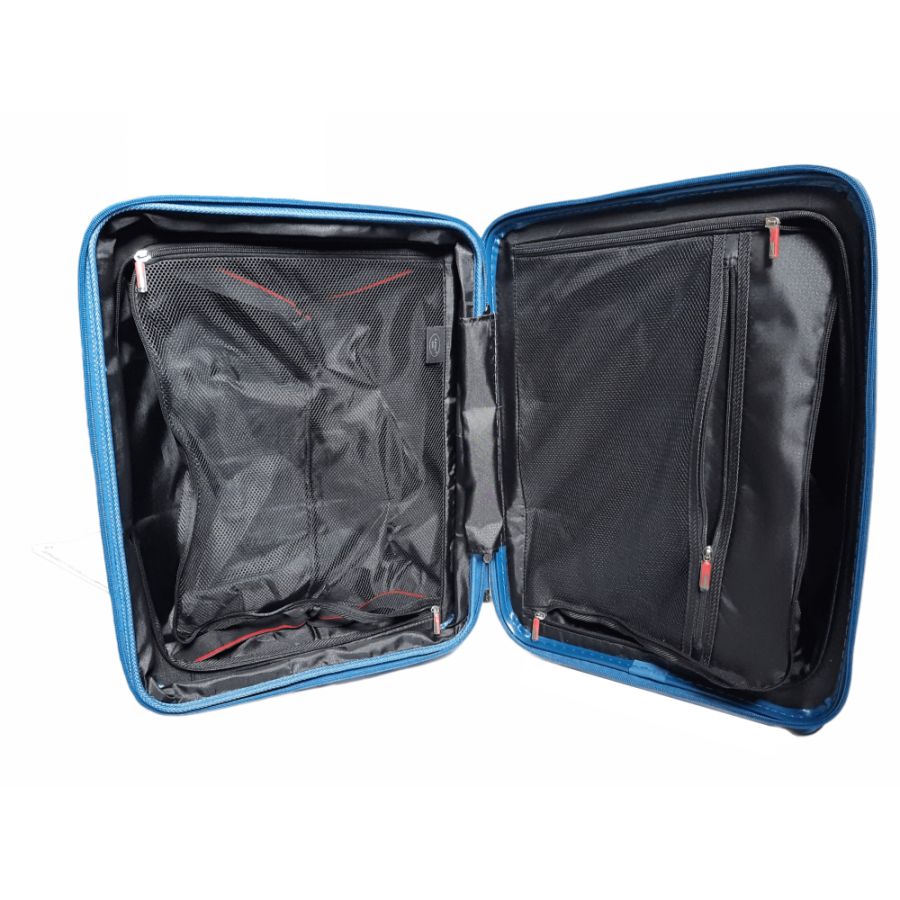 Чемодан дорожный Малый (S) под Ручную кладь Полипропилен Airtex 242 45л 55x39,5x22,5см Синий (Blue)