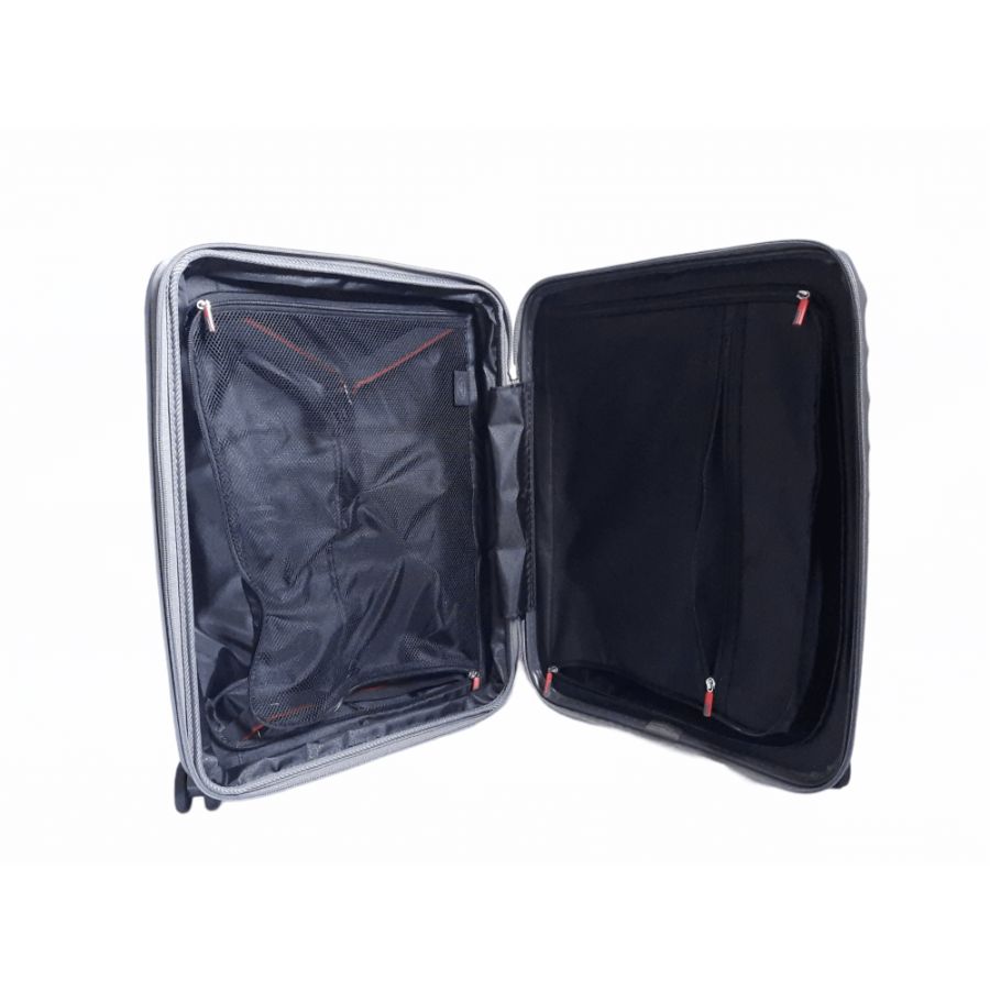 Чемодан дорожный Малый (S) под Ручную кладь Полипропилен Airtex 242 45л 55x39,5x22,5см Серый (Grey)