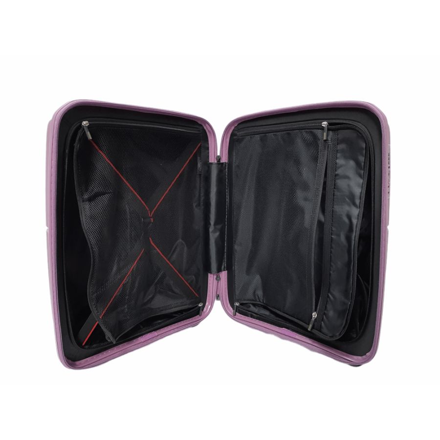 Чемодан дорожный Малый (S) под Ручную кладь Полипропилен Airtex 245 40л 55x39,5x20см Сиреневый