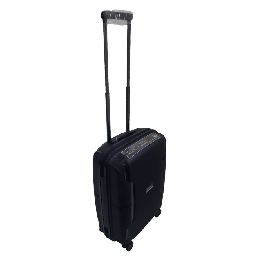 Чемодан дорожный Малый (S) под Ручную кладь Полипропилен Airtex 245 40л 55x39,5x20см Черный (Black)
