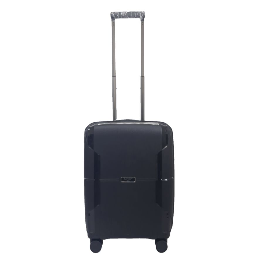 Чемодан дорожный Малый (S) под Ручную кладь Полипропилен Airtex 245 40л 55x39,5x20см Черный (Black)