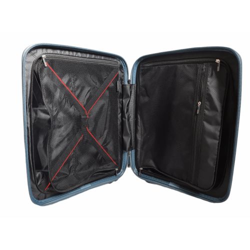 Чемодан дорожный Малый (S) под Ручную кладь Полипропилен Airtex 245 40л 55x39,5x20см Синий (Blue)