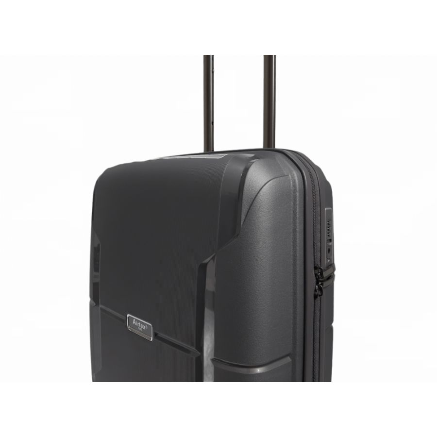 Чемодан дорожный Малый (S) под Ручную кладь Полипропилен Airtex 245 40л 55x39,5x20см Серый (Gray)