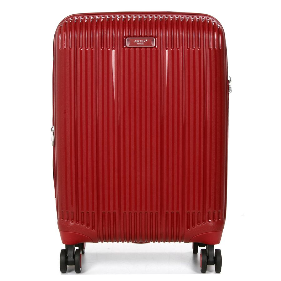 Чемодан дорожный Малый (S) под Ручную кладь Полипропилен Airtex 637 38 л 56x38x22 см Красный (Red)
