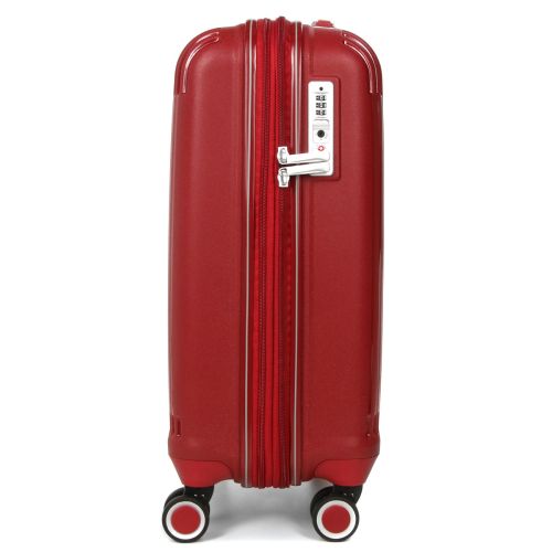 Чемодан дорожный Малый (S) под Ручную кладь Полипропилен Airtex 637 38 л 56x38x22 см Красный (Red)