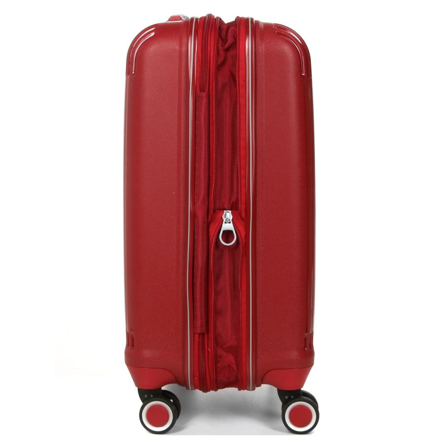 Чемодан дорожный Малый (S) под Ручную кладь Полипропилен Airtex 637 38 л 56x38x22 см Красный (Red)