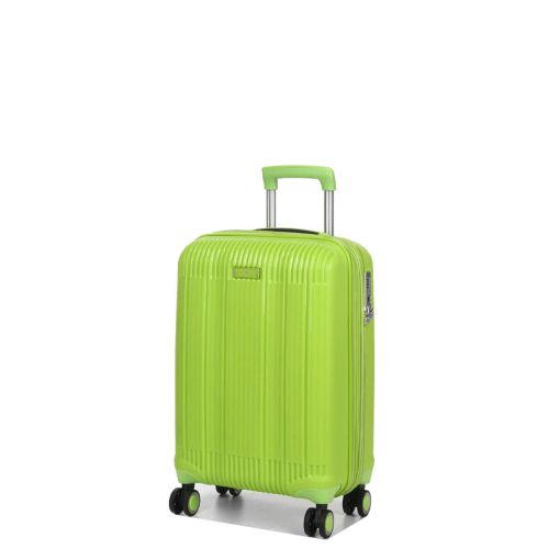 Чемодан дорожный Малый (S) под Ручную кладь Полипропилен Airtex 637 38 л 56x38x22 см Салатовый (Limon)