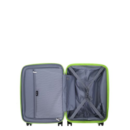 Чемодан дорожный Малый (S) под Ручную кладь Полипропилен Airtex 637 38 л 56x38x22 см Салатовый (Limon)