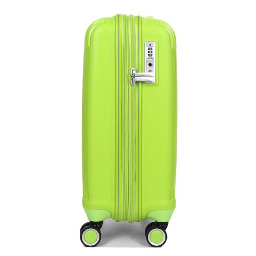 Чемодан дорожный Малый (S) под Ручную кладь Полипропилен Airtex 637 38 л 56x38x22 см Салатовый (Limon)