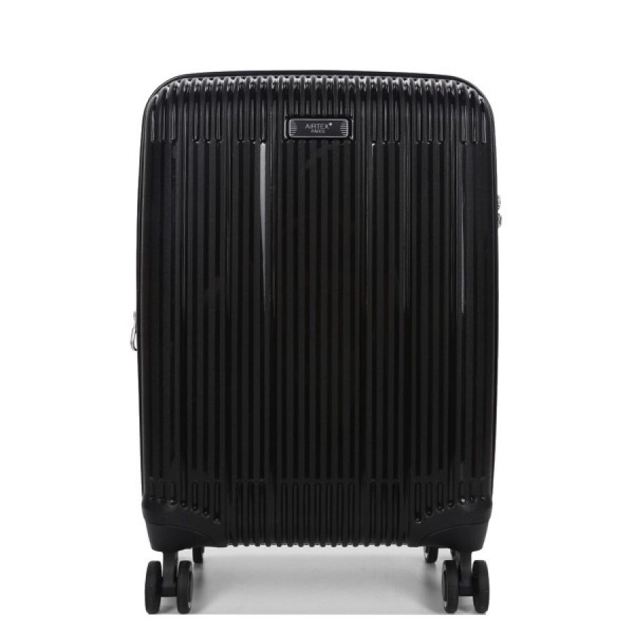 Чемодан дорожный Малый (S) под Ручную кладь Полипропилен Airtex 637 38 л 56x38x22 см Черный