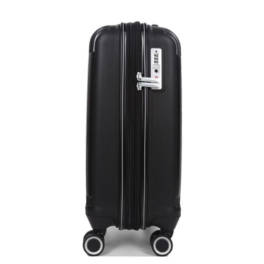 Чемодан дорожный Малый (S) под Ручную кладь Полипропилен Airtex 637 38 л 56x38x22 см Черный