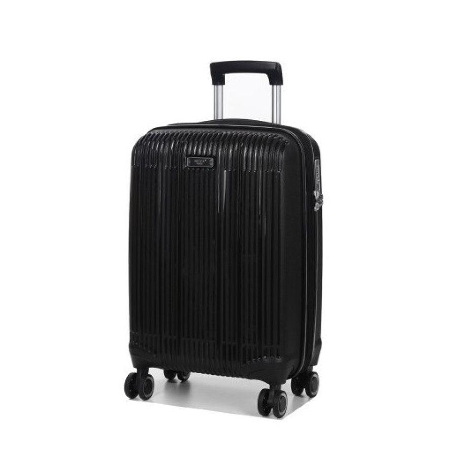 Чемодан дорожный Малый (S) под Ручную кладь Полипропилен Airtex 637 38 л 56x38x22 см Черный