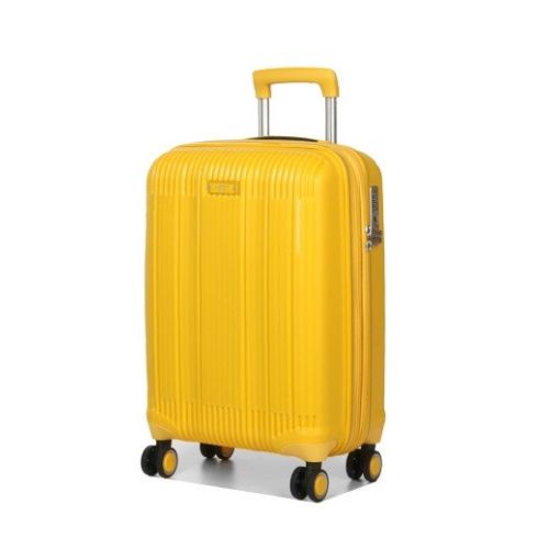 Чемодан дорожный Малый (S) под Ручную кладь Полипропилен Airtex 637 38 л 56x38x22 см Желтый