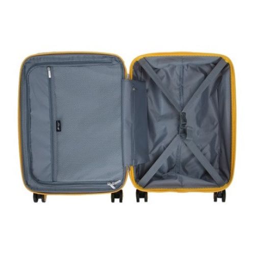 Чемодан дорожный Малый (S) под Ручную кладь Полипропилен Airtex 637 38 л 56x38x22 см Желтый