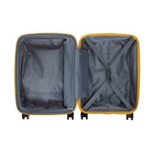 Чемодан дорожный Малый (S) под Ручную кладь Полипропилен Airtex 637 38 л 56x38x22 см Желтый
