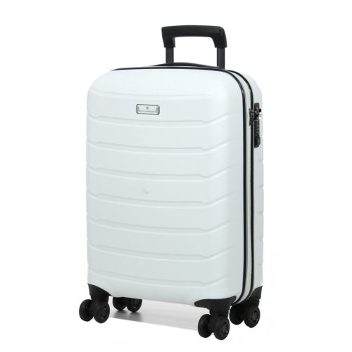 Чемодан малый (S) под ручную кладь полипропилен Snowball 61303 Cologn 38 л 56х38х20 см Белый