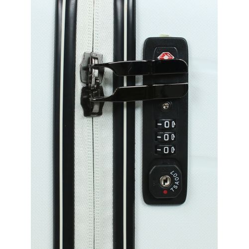 Чемодан малый (S) под ручную кладь полипропилен Snowball 61303 Cologn 38 л 56х38х20 см Белый