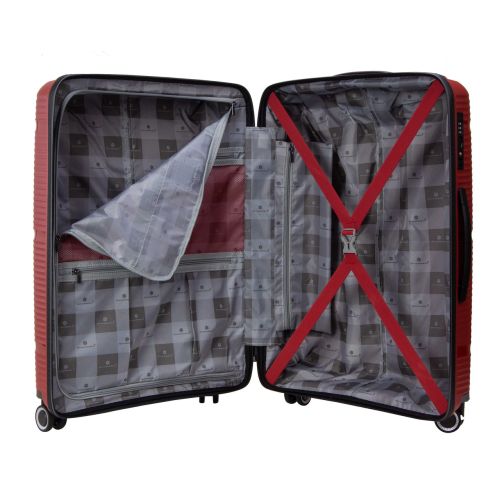 Чемодан Малый S Ручная кладь Полипропилен Snowball 94103 Франция 35л 55х38х20см Красный