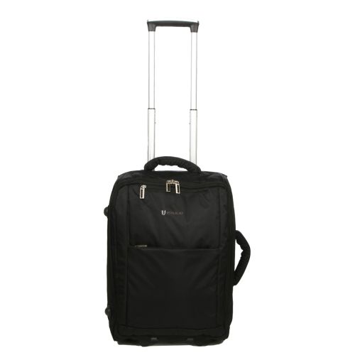 Чемодан Малый (S) тканевый на 2 колесах Airtex 525 Queluz 50x34x18 см 30,6 л Черный
